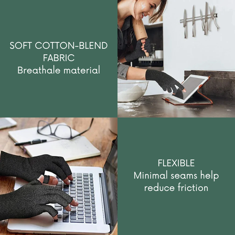 Breathable Compression Gloves – Open-Finger Support
