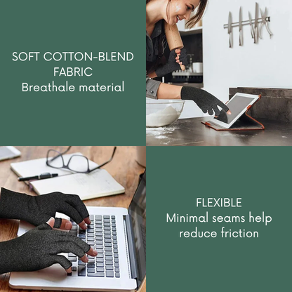 Breathable Compression Gloves – Open-Finger Support