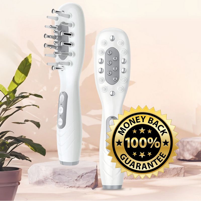 Electric Scalp Massage Comb – LED Light, EMS and Vibration