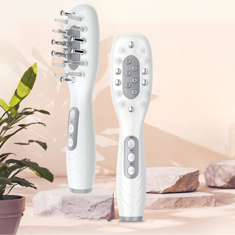 Electric Scalp Massage Comb – LED Light, EMS and Vibration